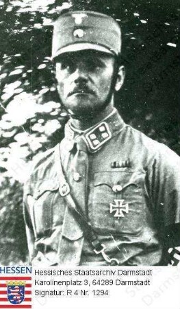 Eichel, Hans (* 1890) / Porträt in NS-Uniform, Brustbild