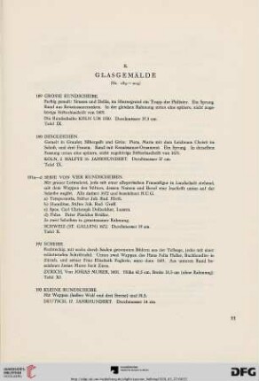 E. Glasgemälde (Nr. 189-203)