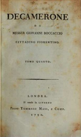 Il Decamerone, 4