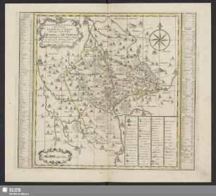 Accurate Geographische Delineation derer zu dem Leipziger Creisse Gehörigen Aemmter Grimma, und Mutzschen : nebst andern angrentzenden Aem[m]tern und Gegend