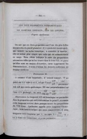 Les deux propriétes fondamentales.