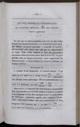 Les deux propriétes fondamentales.