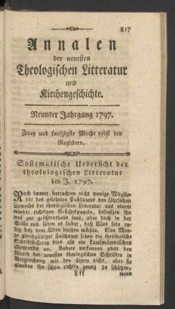 Zwey und funfzigste Woche nebst den Registern