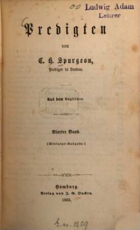 Predigten : Aus dem Englischen, 4