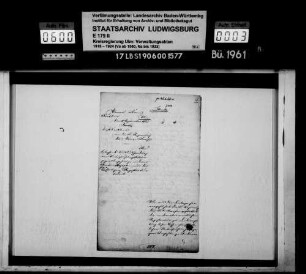 Ausscheidung von Untersuchungsakten aus der Oberamtsregistratur