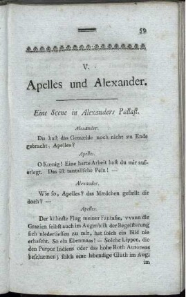 V. Apelles und Alexander