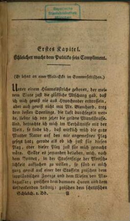 Leben und Meinungen, auch seltsamliche Abentheuer Erasmus Schleichers, eines reisenden Mechanikus, 1