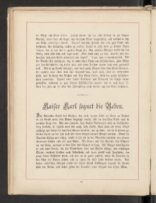 Kaiser Karl segnet Reben.