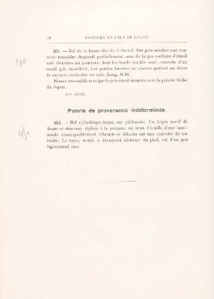 Poterie de provenance indéterminée