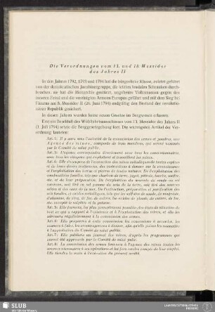 Die Verordnungen vom 13. und 18. Messidor des Jahres II