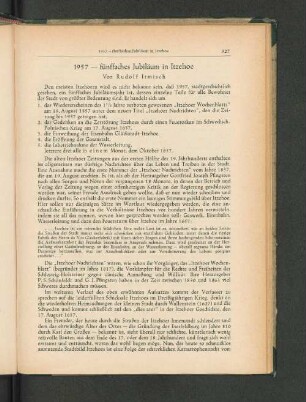 1957 - fünffaches Jubiläum in Itzehoe