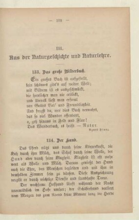 III. Aus der Naturgeschichte und Naturlehre