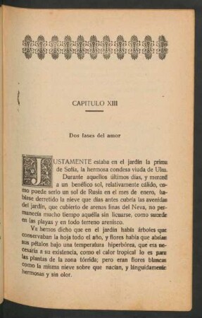 Capítulo XIII - Dos fases del amor