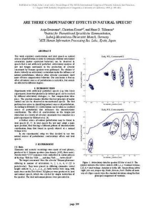 Are there compensatory effects in natural speech?