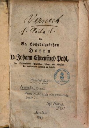 Neues Mittel wider das venerische Uebel, aus dem Thierreiche entlehnt, oder Versuch über die Heilkraft des flüchtigen Alkali in der Lustseuche : worinn die Art und Weise, diese Salze anzuwenden, erklärt wird ; nebst einigen Seitenblicken auf die übrigen hierher gehörigen Heilmethoden