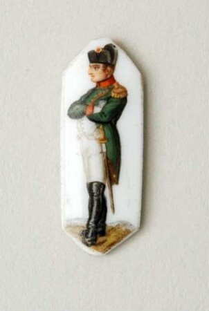 Kleine Platte (Ringplatte?) mit Napoleon-Darstellung