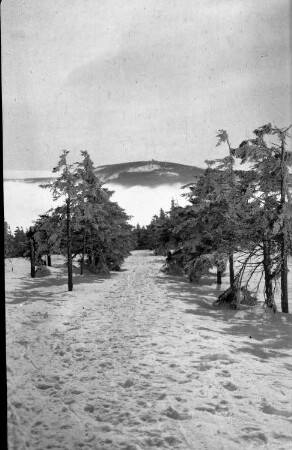 Erzgebirge. Verschneiter Weg
