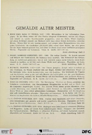 Gemälde alter Meister (Nr. 1-76)