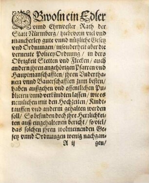 Verneuerte Hochzeit-, Kindtauff- und Leichordnung