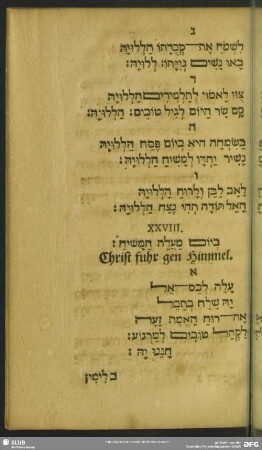 XXVIII. ... Christ fuhr gen Himmel