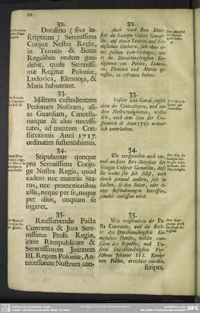 32. De Dotalitio Serenissimae Reginae