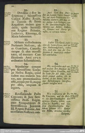 32. De Dotalitio Serenissimae Reginae