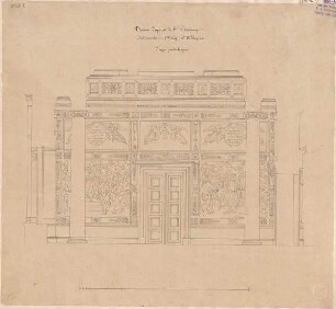Klenze, Leo von; St. Petersburg (Russland); Eremitage - Vorzimmer 1. OG (Schnitt)