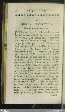 VI. Sixieme Entretien