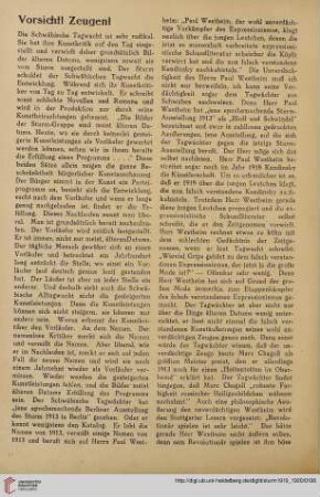 Vorsicht! Zeugen!
