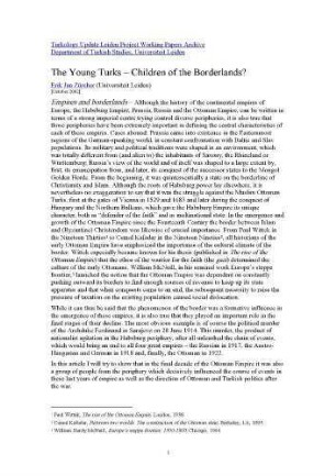 The Young Turks : children of the borderlands?