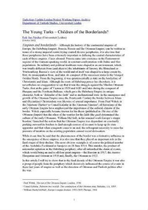 The Young Turks : children of the borderlands?