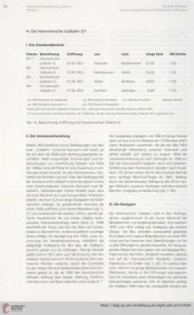 H. Die Hannoversche Südbahn (I)