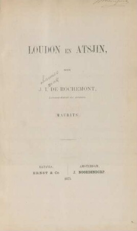 Loudon en Atsjin