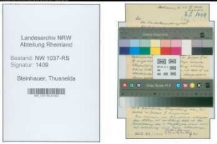 Entnazifizierung Thusnelda Steinhauer , geb. 25.06.1899 (Lehrerin)