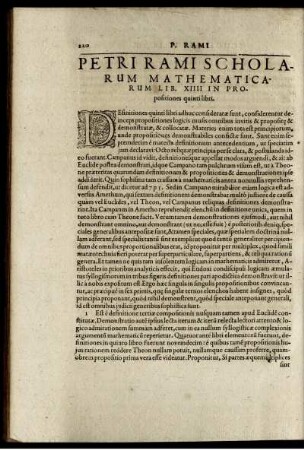 Petri rami scholarum mathematicarum. Lib XIIII.