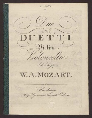 Due Duetti per Violino e Violoncello