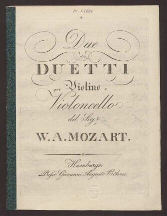 Due Duetti per Violino e Violoncello