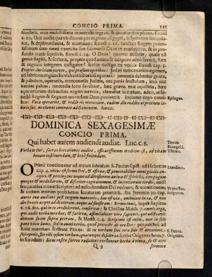 125-136, Dominica Sexagesimae