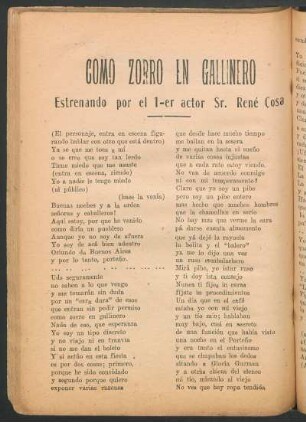 Como Zorro en Gallinero