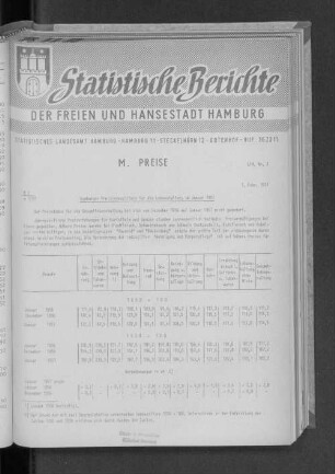Hamburger Preisindexziffern für die Lebenshaltung im Januar 1957 : Lfd. Nr. 3