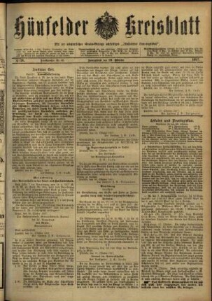 Ausgabe vom Samstag, den 20. Oktober 1917.
