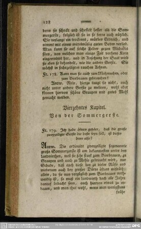 Vierzehntes Kapitel. Von der Sommergerste