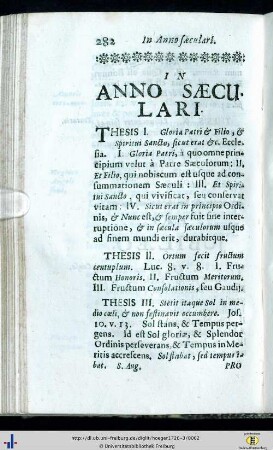 In Anno Saeculari.
