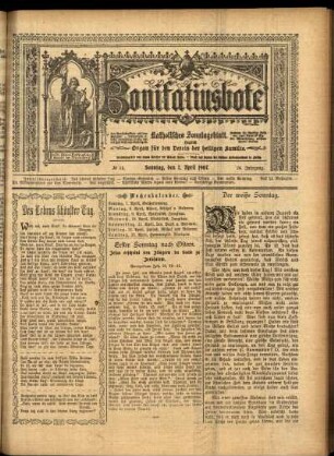Erste Ausgabe vom Sonntag, den 07. April 1907.