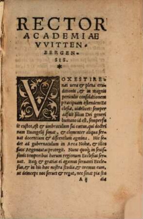 Scripta Quaedam In Academia Witenbergensi a Rectoribus, Decanis & aliis eruditis quibusdam Viris publice proposita, Quartus liber scriptorum ... : [1550- 1551]