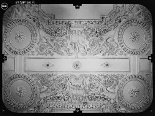 Gotha. Schloss Friedenstein, Nordflügel, Inneres, 2. Obergeschoss, Stuckdecke