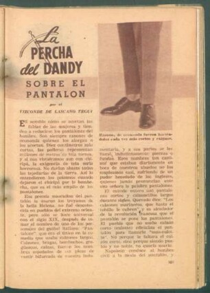 La percha del dandy - Sobre el pantalón