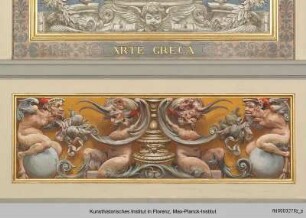 Ausmalung des Treppenhauses im Palazzo Grifoni Budini Gattai : Grotesken