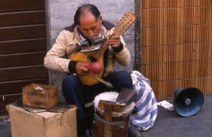 Straßenmusikant in Lima Peru 1990