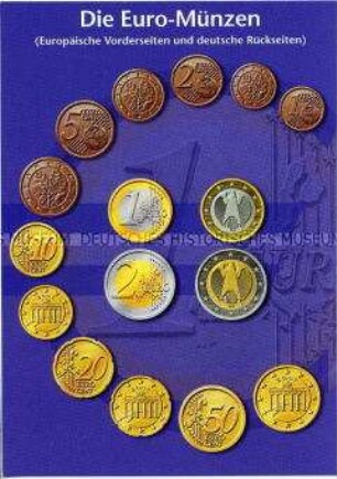 Postkarte zur Einführung des Euro